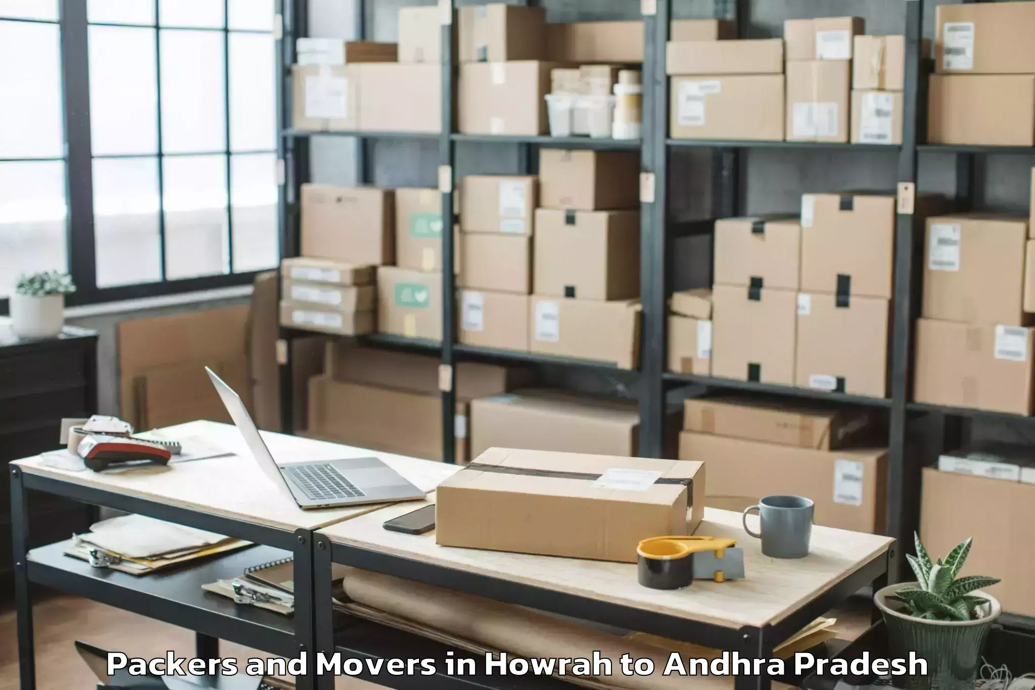 Reliable Howrah to Nuzendla Packers And Movers